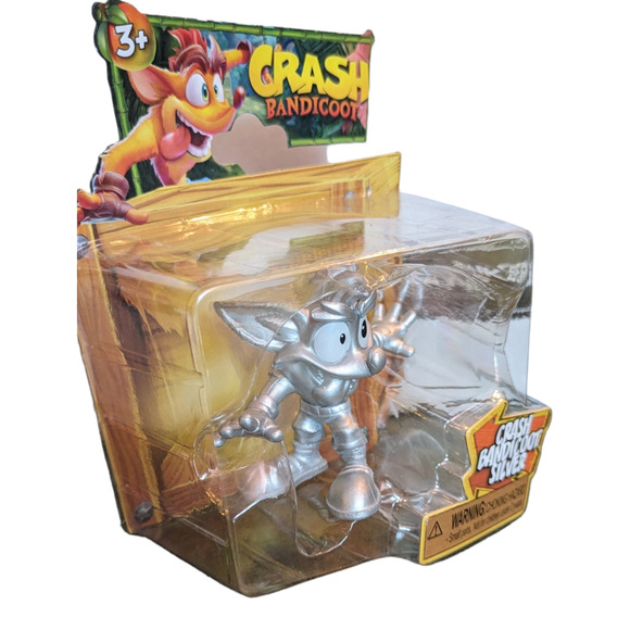 Crash Bandicoot Silver Jakks Figure 3 inch Brand New Sealed - Picture 2 of 5